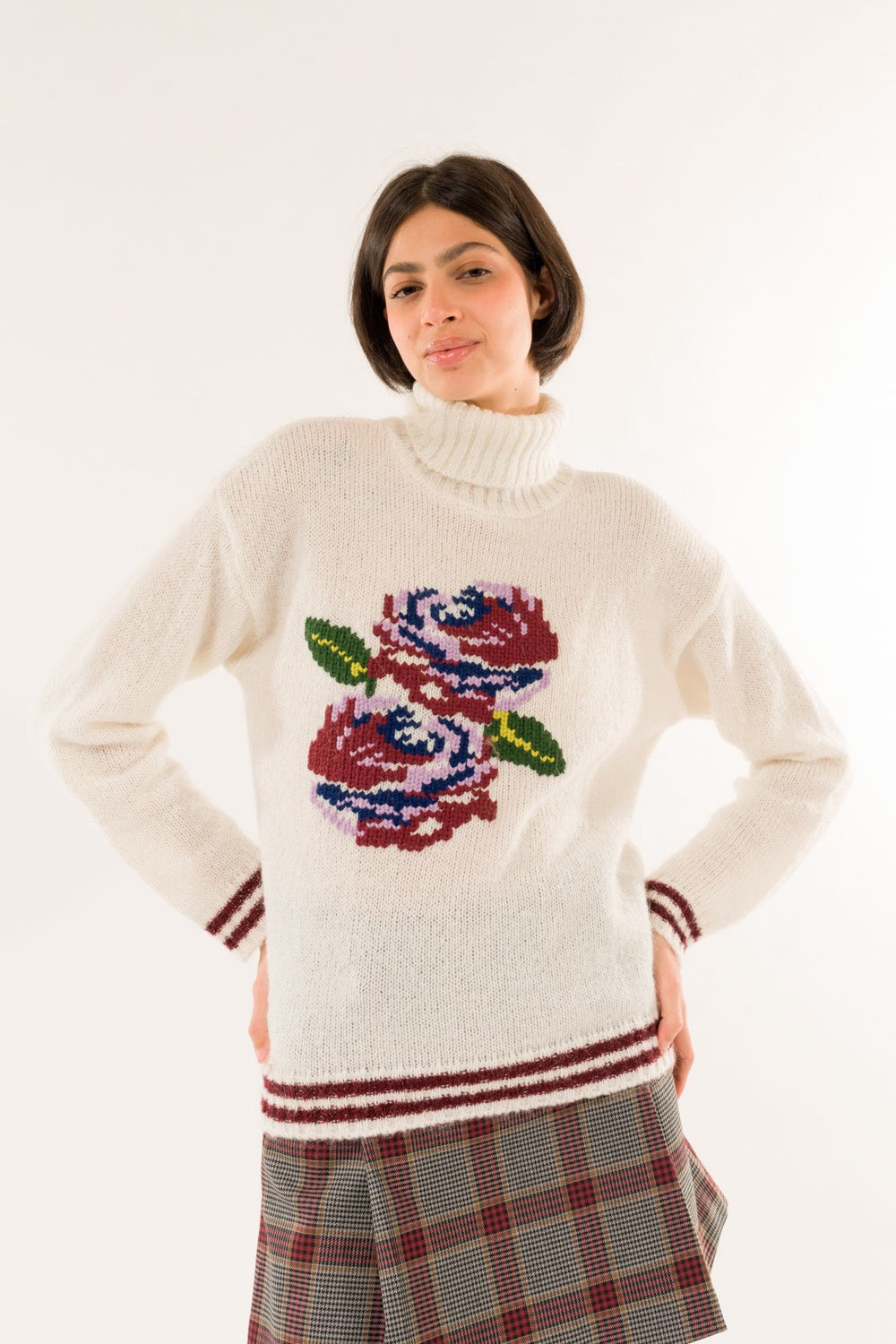 Dolcevita ricamo fiore