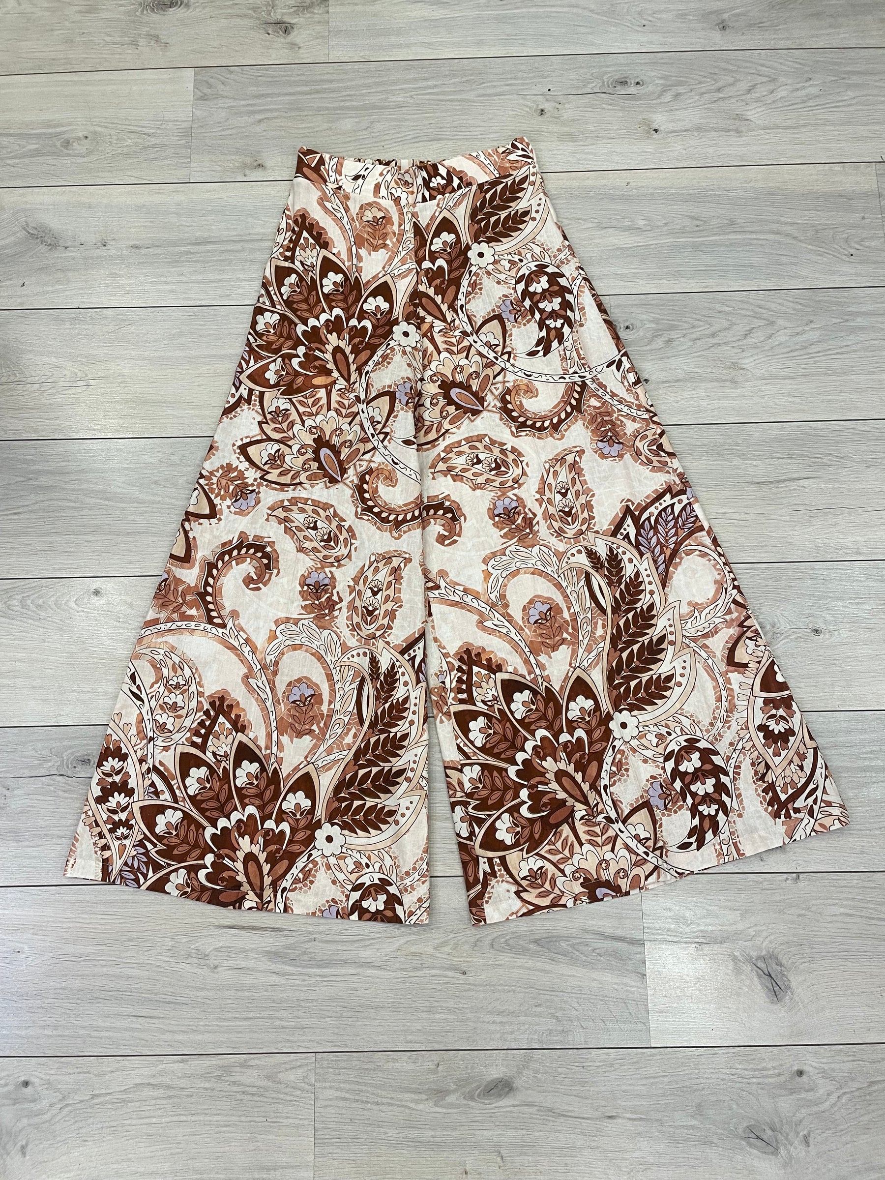 Pantalone ampio lino viscosa