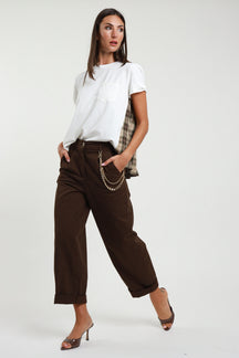 PANTALONI OVETTO CON CATENA