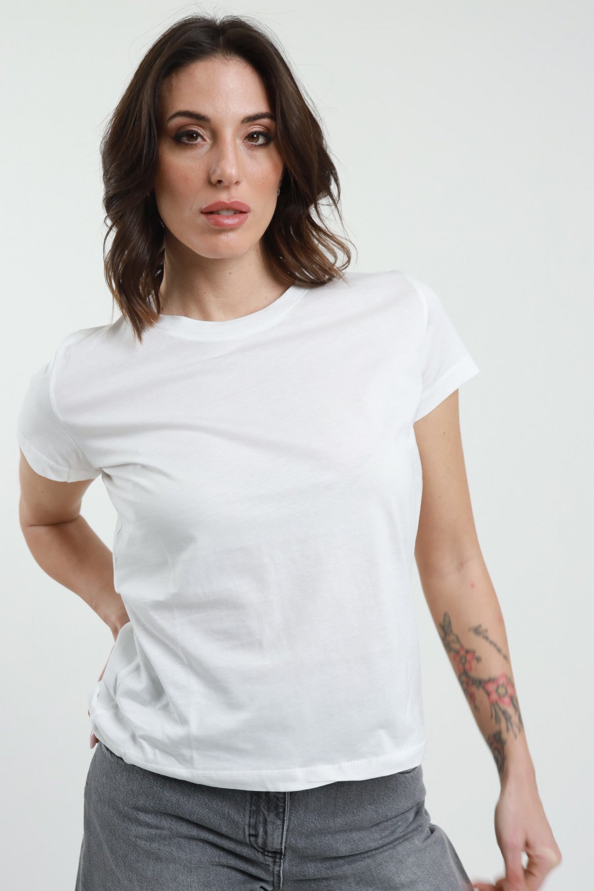 T-shirt girocollo cotone