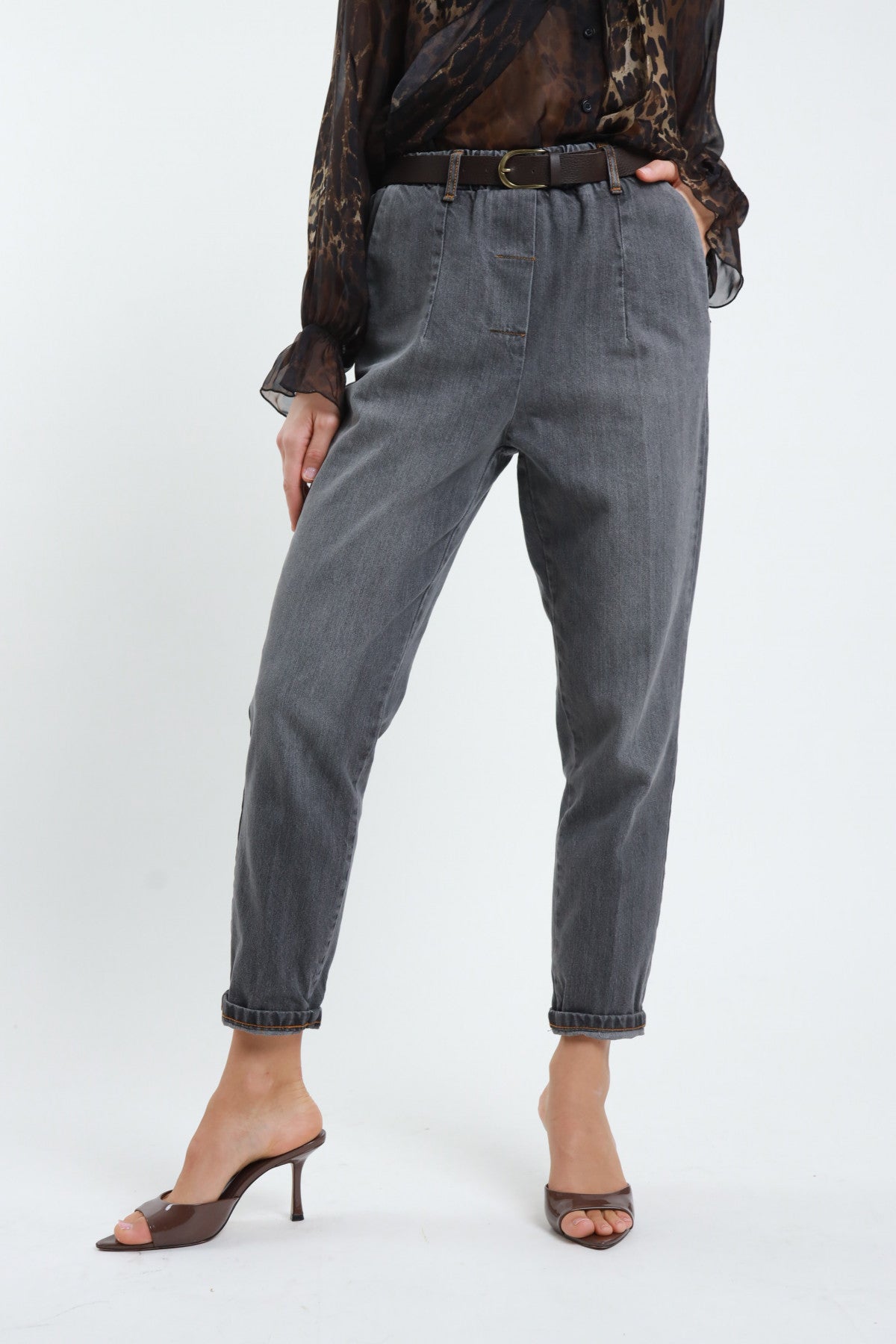Jeans elastico in vita