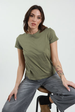 T-shirt girocollo cotone