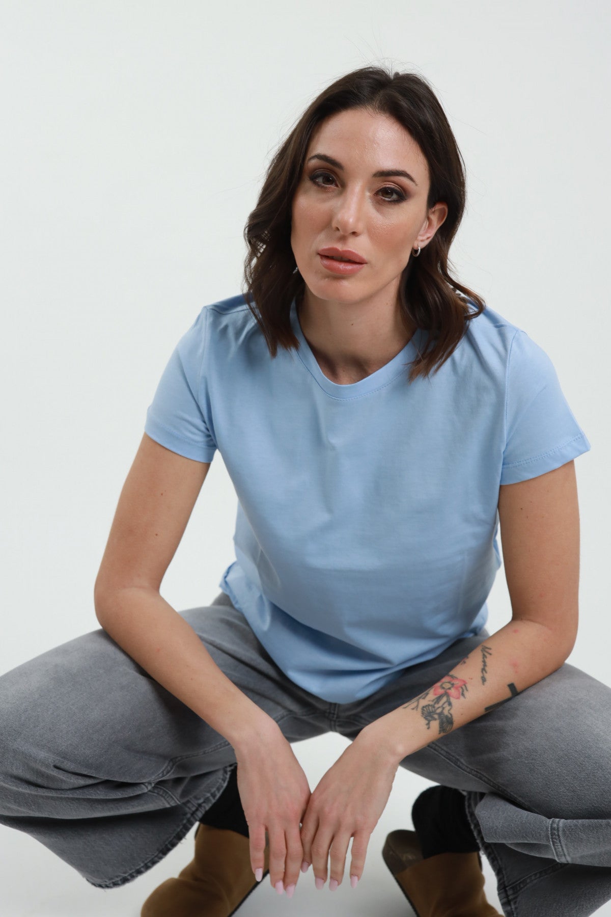 T-shirt girocollo cotone