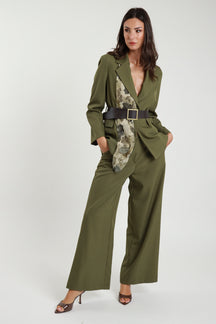 Completo Giacca con Cinta e Foulard