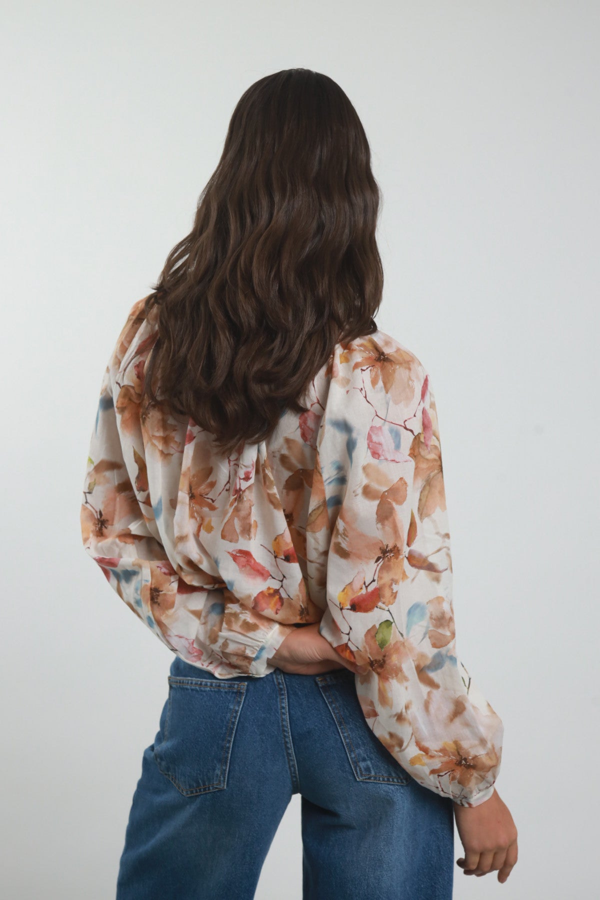 Camicia coreana stampa fiore